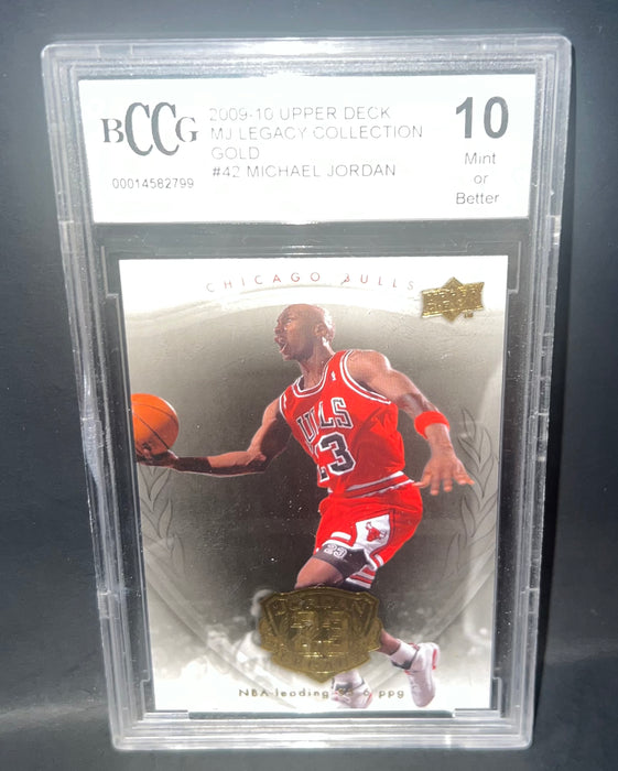 2009-10 Upper Deck MJ Legacy Collection Gold #42 Michael Jordan - BCCG Graded 10