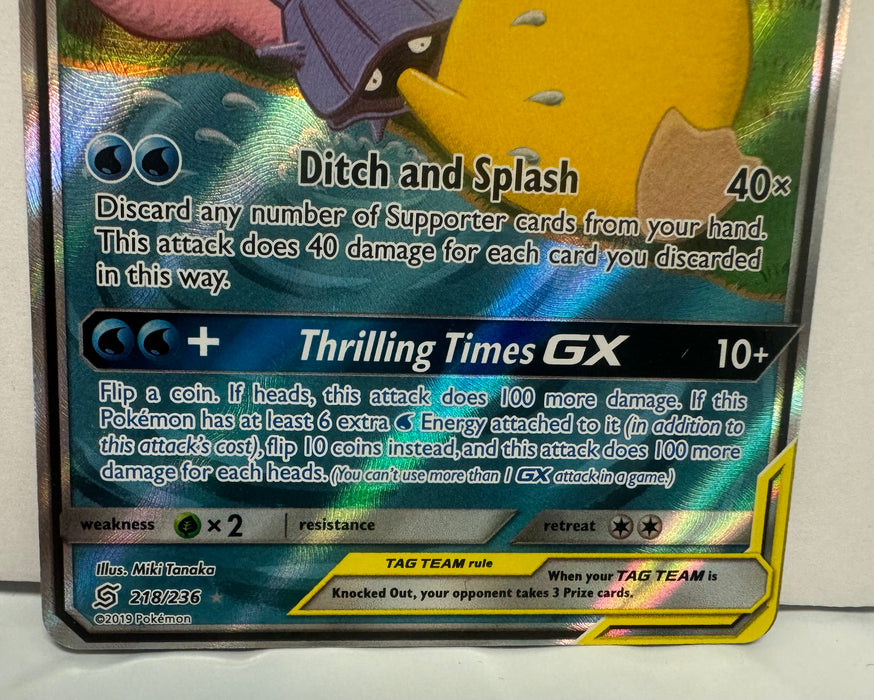 Slowpoke & Psyduck GX (Alternate Full Art) 218/236 - SM - Unified Minds (SM11) - Lightly Played