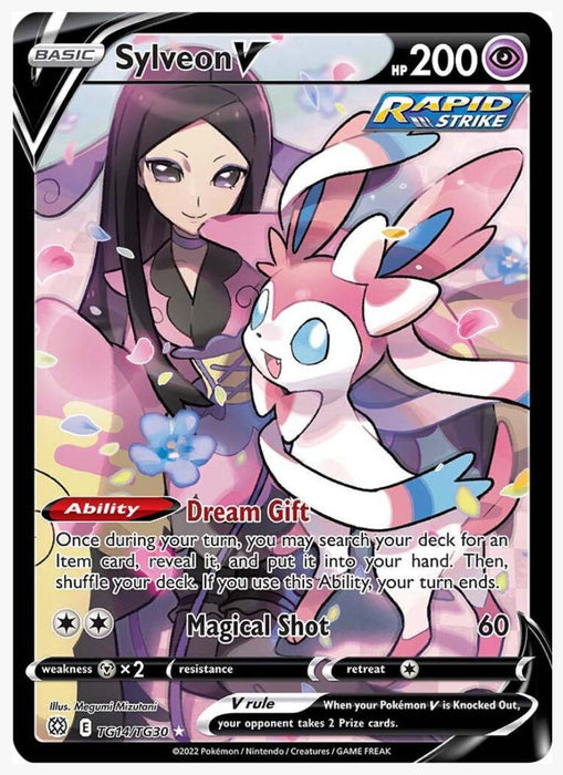 Sylveon V - SWSH09: Brilliant Stars Trainer Gallery (SWSH09:TG)  - Near Mint