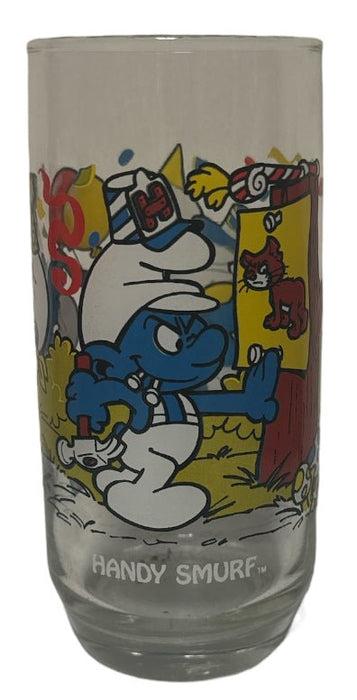 1983 Handy Smurf Glass Cup - Pre-Owned - Homegoods