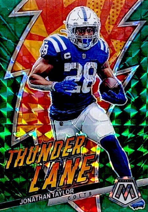 2023 Panini Mosaic Thunder Lane: Jonathan Taylor #TL-JT (Green Mosaic)