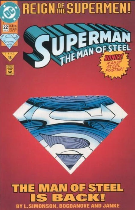 Superman: The Man of Steel #22 Die-Cut Cover (1993)