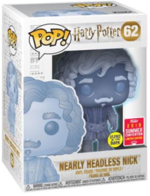 Harry Potter: Nearly Headless Nick #62 (Glows In The Dark) (2018 Summer Convention Exclusive) - With Box - Funko Pop