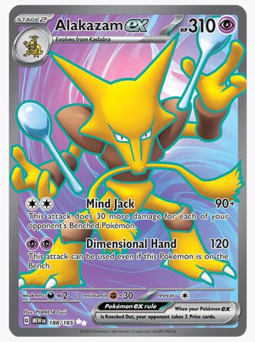 Alakazam ex - 188/165 - SV: Scarlet & Violet 151 (MEW) - Near Mint