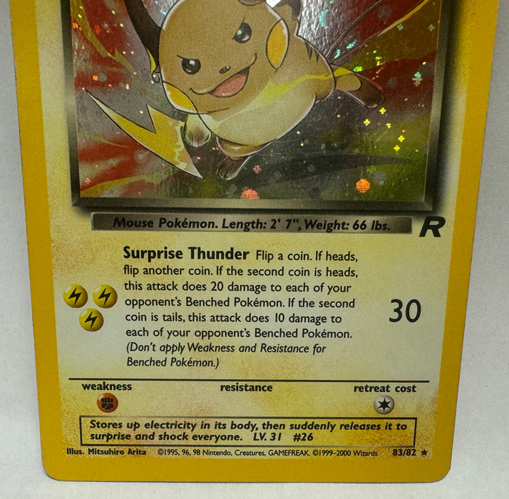 Dark Raichu 83/82 - Team Rocket (TR) - Lightly Played