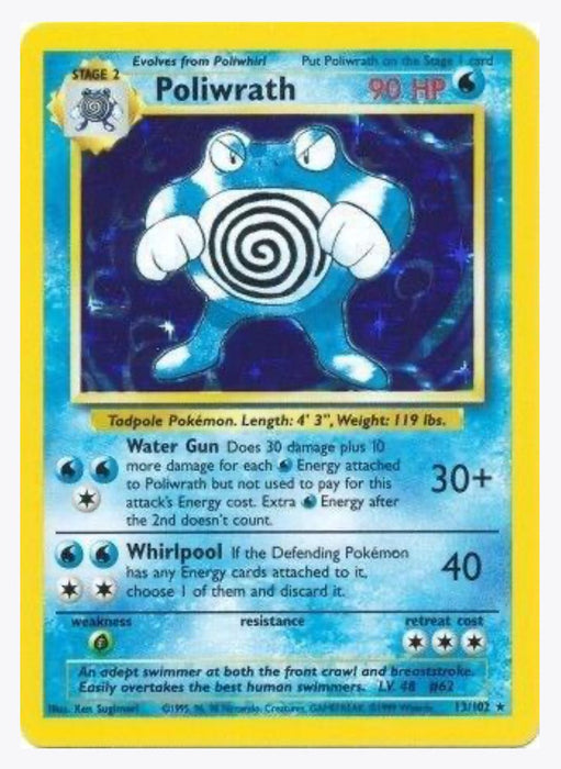 Poliwrath 13/102 - Base Set (BS) - Damaged