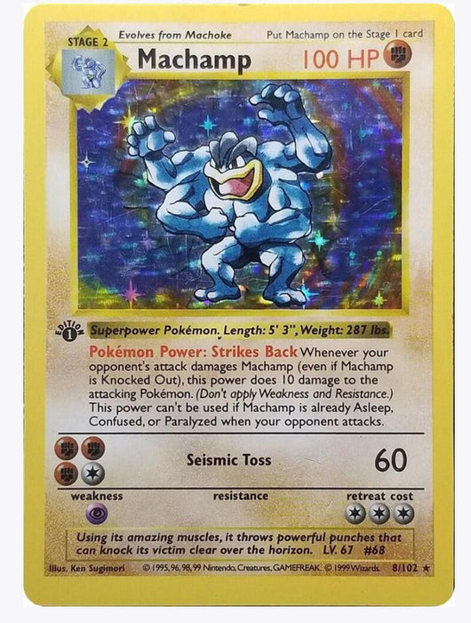 Machamp 8/102 1ST Edition (Shadowless) - Base Set - Moderately Played