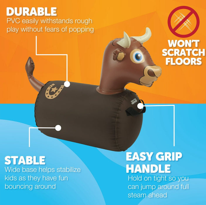 Waddle Hip Hoppers! Brown Bull - New - Toys