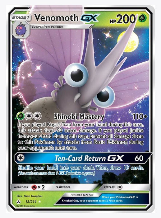 Venomoth GX - SM - Unbroken Bonds (SM10)