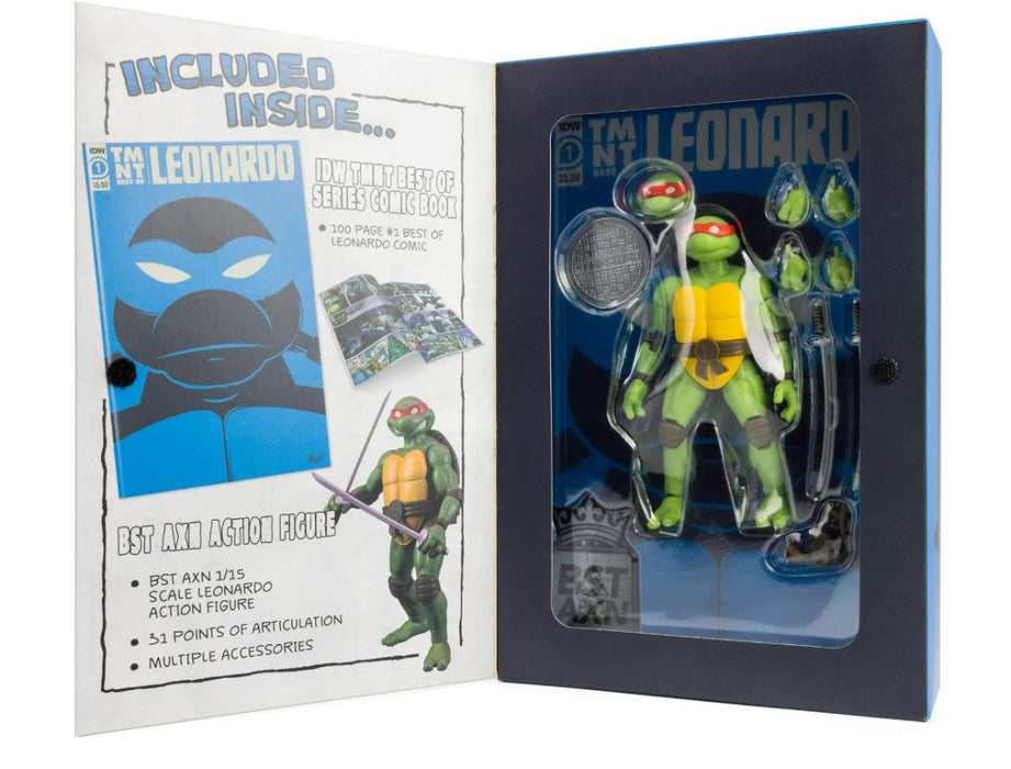 Teenage Mutant Ninja Turtles Leonardo Action Figure + Comic Book - New - Toys And Collectibles