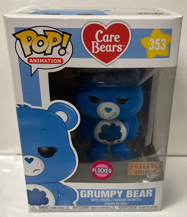 Care Bears: Grumpy Bear #353 (Flocked) (Box Lunch Exclusive) - With Box - Funko Pop