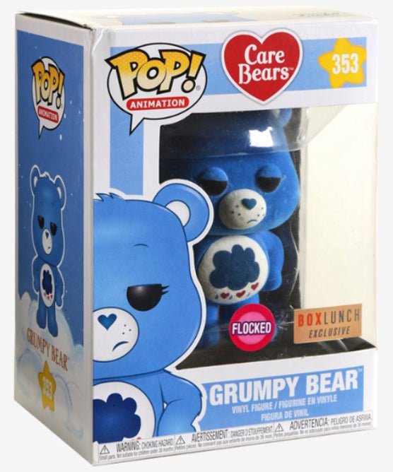 Care Bears: Grumpy Bear #353 (Flocked) (Box Lunch Exclusive) - With Box - Funko Pop