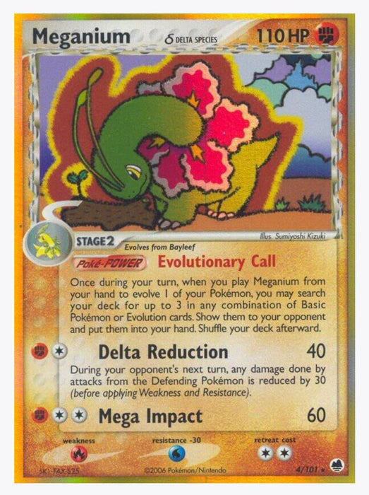 Meganium (Delta Species) 4/101 - Dragon Frontiers (DF) - Near Mint