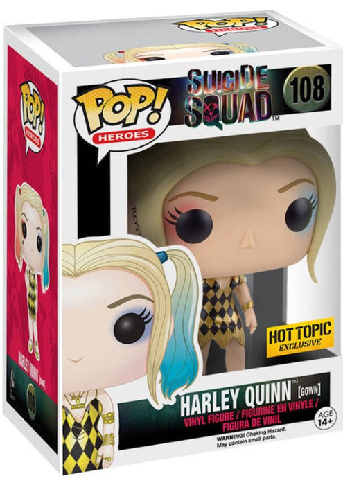 Suicide Squad: Harley Quinn (Gown) #108 (Hot Topic Exclusive) - With Box - Funko Pop