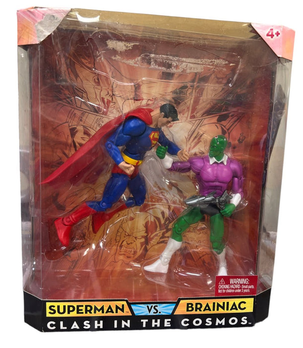 DC Universe Superman Vs. Brainiac Clash In The Cosmos (Cosmetically Flawed Box) - New - Toys And Collectibles