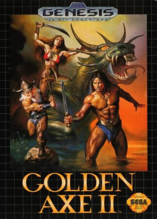 Golden Axe II - Box And Game - Sega Genesis