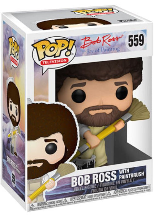 Bob Ross With Paintbrush #559 - With Box - Funko Pop