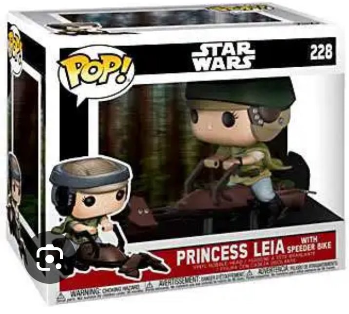 Star Wars: Luke Skywalker With Speeder Bike #228 (40 Years Star Wars) - With Box - Funko Pop