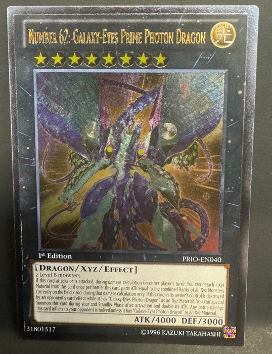 Number 62: Galaxy-Eyes Prime Photon Dragon (UTR) - 1ST Edition - Primal Origin (PRIO) - Lightly Played