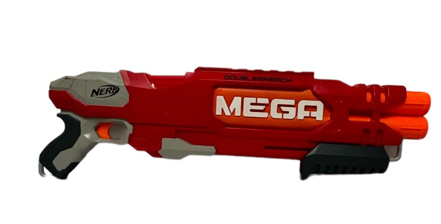 Nerf MEGA Doublebreach Shotgun Dart Gun - Pre-Owned - Toys