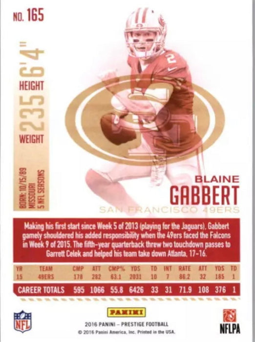 2016 Panini Prestige: Blaine Gabbert #165