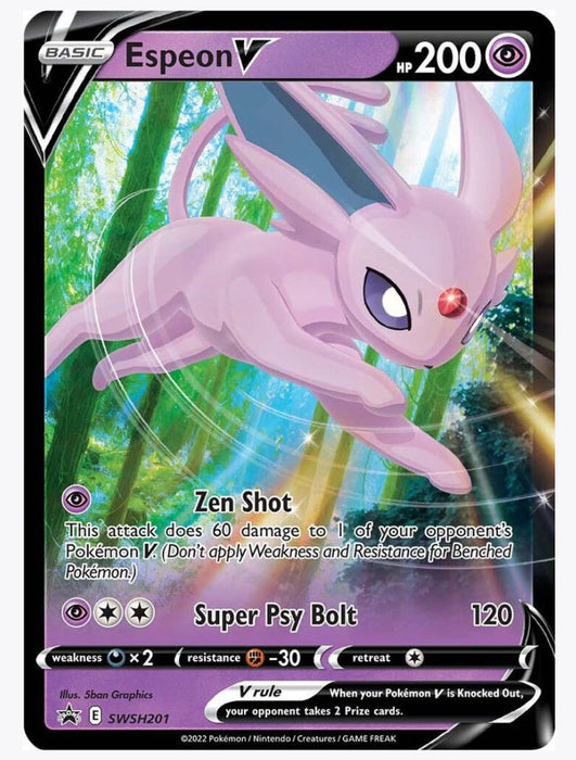 Espeon V - SWSH201 - SWSH: Sword & Shield Promo Cards (SWSD)