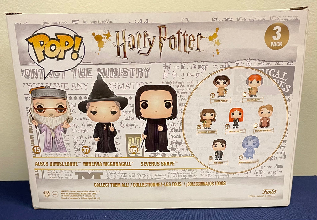 Harry Potter: Albus Dumbledore, Minerva Mcgonagall & Severus Snape (BAM! Exclusive) - With Box - Funko Pop