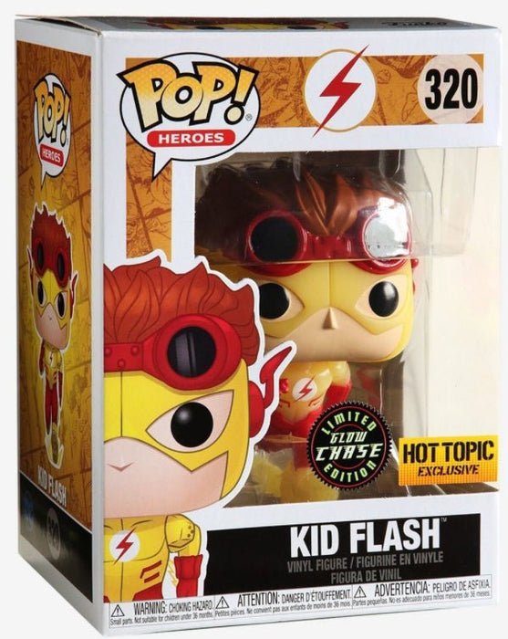 Kid Flash #320 (Hot Topic Exclusive) (Glow Chase) - With Box - Funko Pop