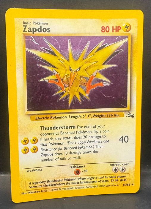 Zapdos (15) - Fossil (FO) - Moderately Played