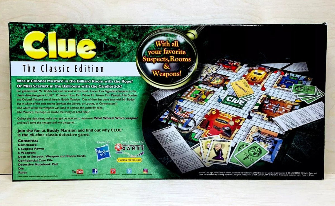 Clue The Classic Edition 1949 Retro (2016) - Pre-Owned - Board Games