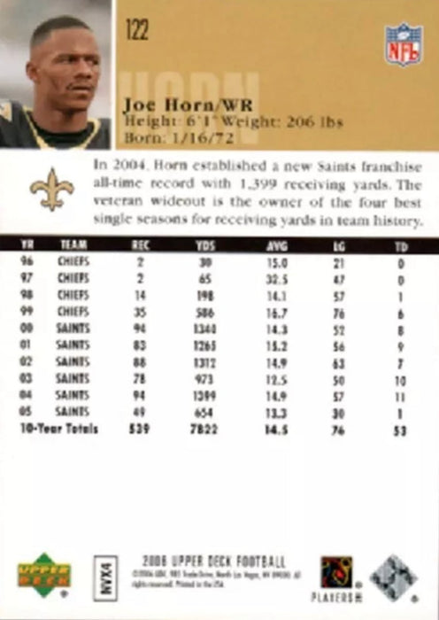 2006 Upper Deck: Joe Horn #122