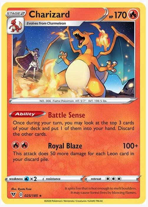 Charizard - 25/185 (Cracked Ice Holo) - Deck Exclusives (PR)