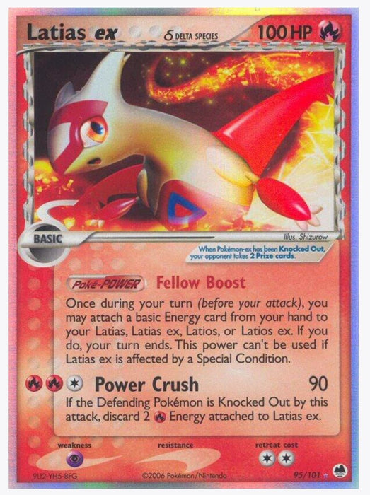 Latias ex 95/101 (Delta Species) - Dragon Frontiers (DF) - Near Mint