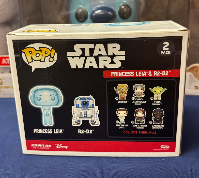 Star Wars: Princess Leia & R2-D2 (2017 Summer Convention Exclusive) 2 Pack - With Box - Funko Pop