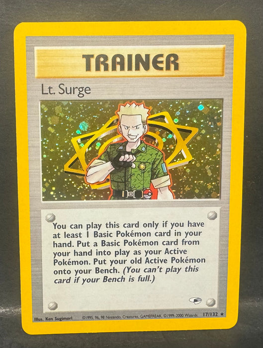 Lt. Surge 17/132 - Gym Heroes (G1) - Near Mint