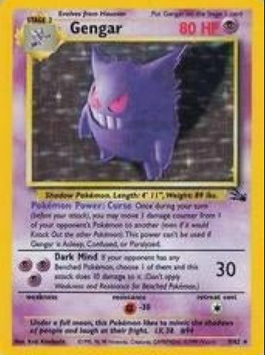 Gengar 5/62 - Fossil - Moderately Played