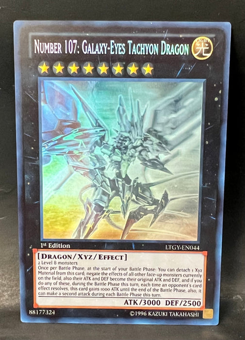 Number 107: Galaxy-Eyes Tachyon Dragon (Ghost Rare) 1ST Edition - Lord of the Tachyon Galaxy (LTGY) - Near Mint