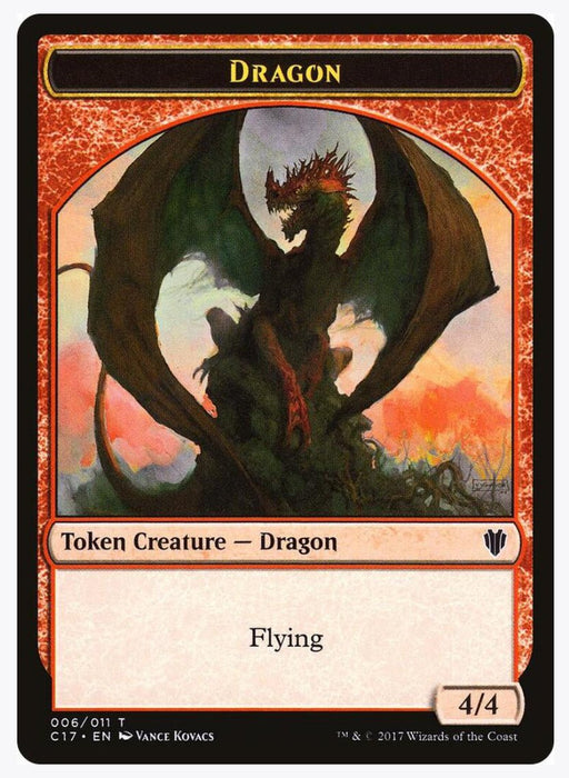 Cat Dragon // Dragon (006) Double-Sided Token - Commander 2017 (C17)