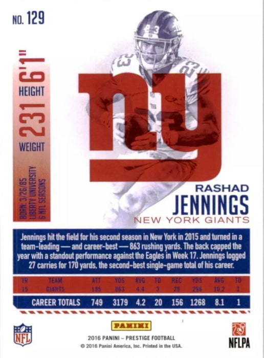 2016 Panini: Rashad Jennings #129