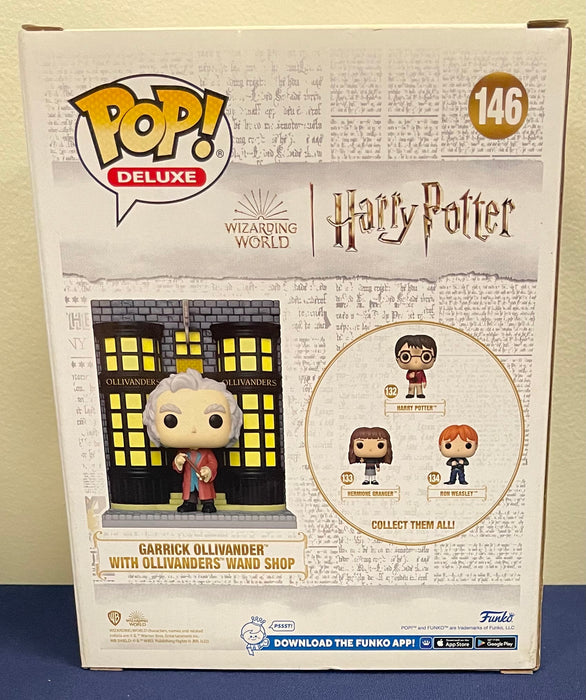 Harry Potter: Garrick Ollivander With Ollivanders Wand Shop #146 (2022 Funkon Exclusive) - With Box - Funko Pop