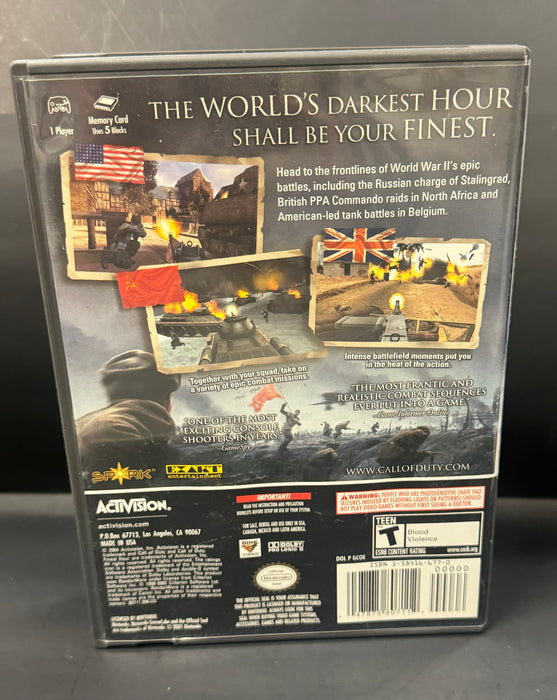 Call Of Duty Finest Hour - Complete In Box - Nintendo Gamecube