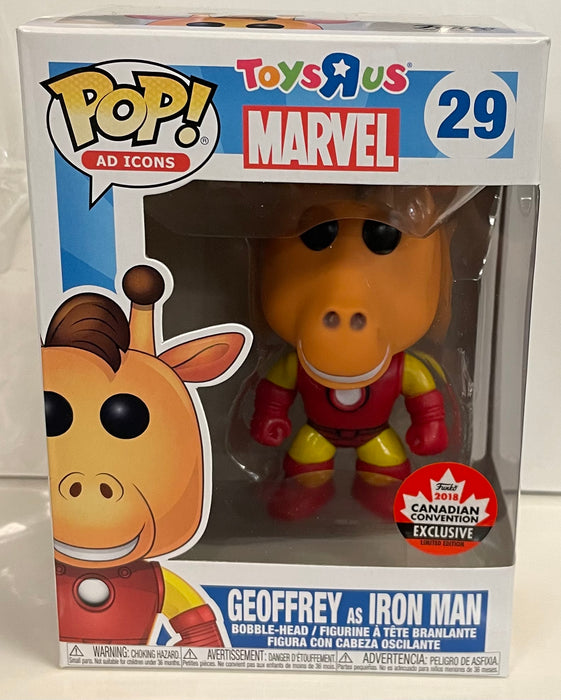 Toys R Us: Geoffrey As Iron Man #29 (Canadian Convention Exclusive) - In Box - Funko Pop