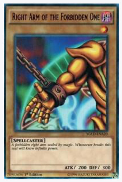 Right Arm of the Forbidden One - King of Games: Yugi's Legendary Decks (YGLD)