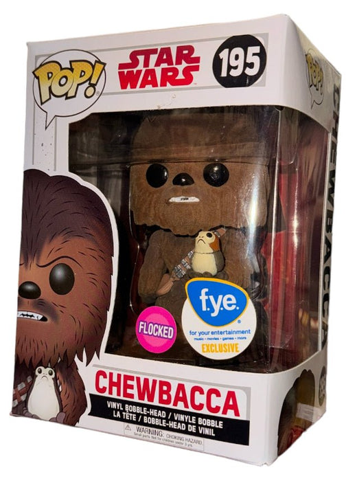 Star Wars: Chewbacca #195 (Flocked) (FYE Exclusive) - With Box - Funko Pop