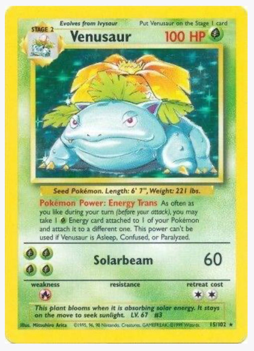 Venusaur 15/102 - Base Set (BS) - Lightly Played