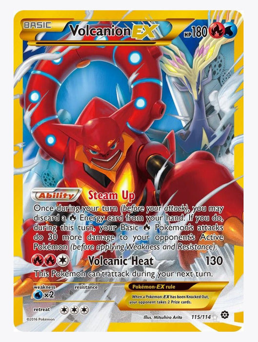 Volcanion EX 115/114 (Secret) - XY - Steam Siege - Moderately Played