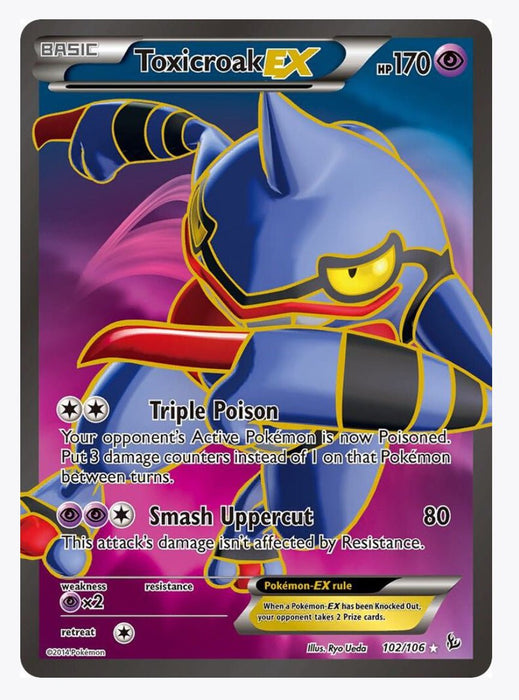 Toxicroak EX (102 Full Art) - XY - Flashfire (FLF)