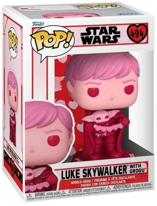 Star Wars: Luke Skywalker With Grogu #494 - With Box - Funko Pop