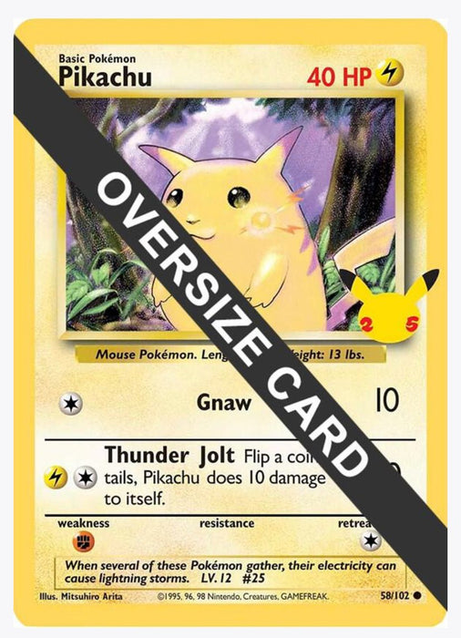 Pikachu - 58/102 (25th Anniversary) - Jumbo Cards (PR)