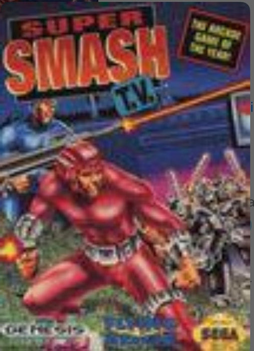 Super Smash T.V. - Box And Game - Sega Genesis